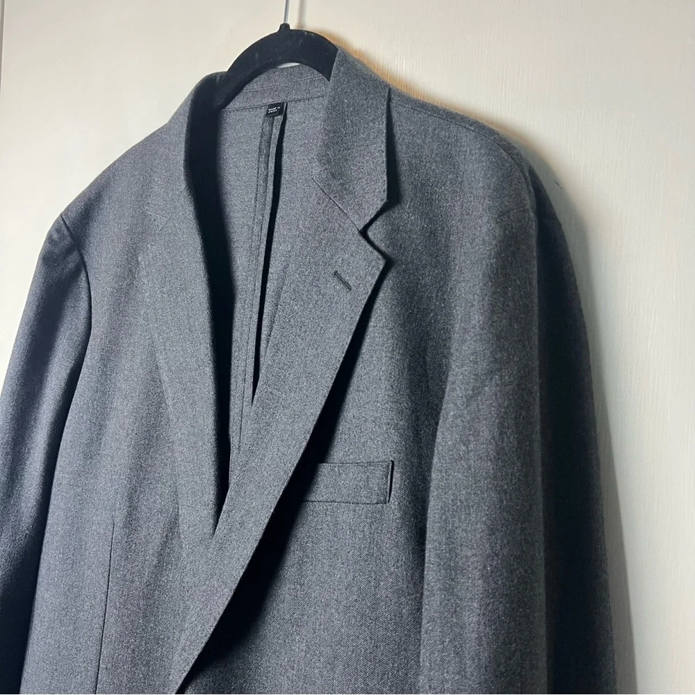 J.Crew‎ - Men’s Ludlow Slim Suit Jacket Moon Worsted Wool Cotton Gray - Sz. 44L